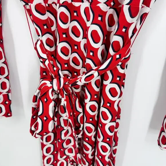 BODEN Laura Jersey Midi Shirt in Red Chain Pattern // 8 - Picture 9 of 13
